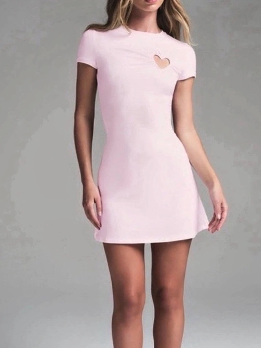 SKIMS Cotton Jersey Dress Mini Dress in Cherry Blossom Size Small NWT
